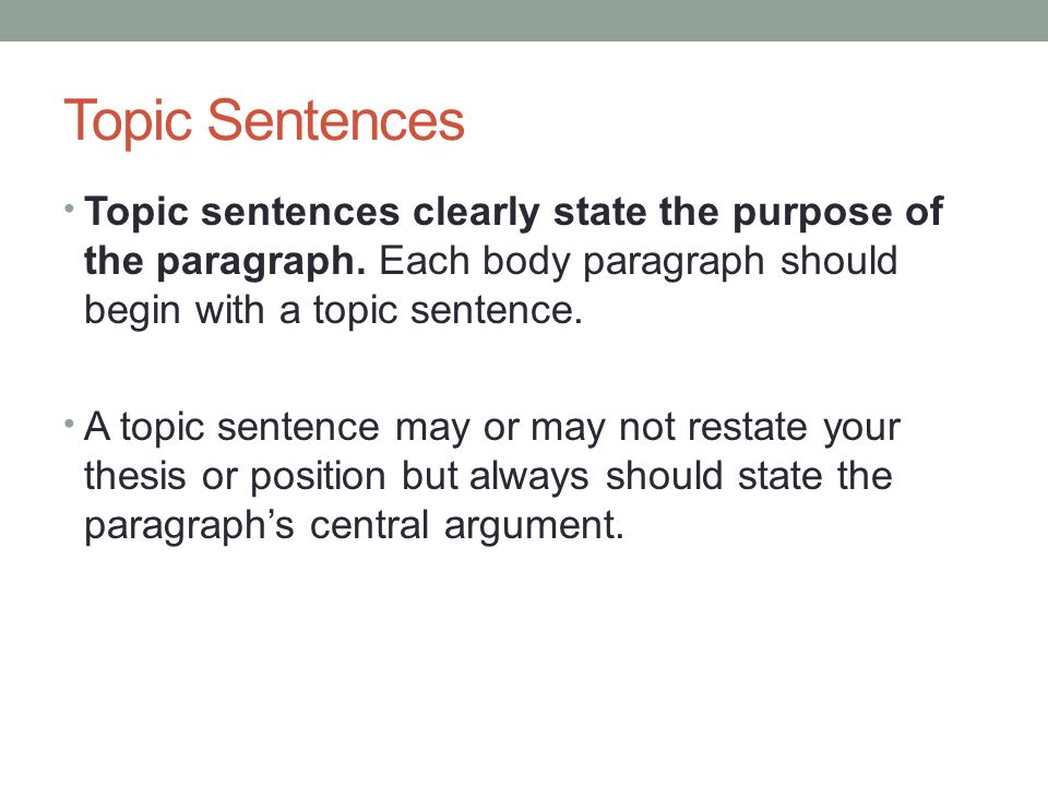 Examples of Topic Sentences and How to Write Them